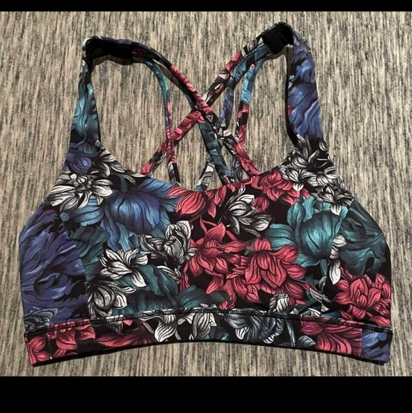 Lululemon Free To Be Serene Bra Nocturnal Floral Multi - Picture 6 of 8